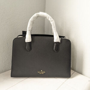 Kate Spade Addie Pebbled Leather Satchel Black New with Tagss